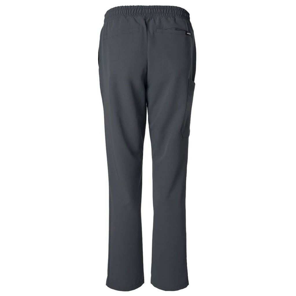 Jaanuu Men's Carbon Grey Rhodes Everyday Straight-Leg Scrub Pants