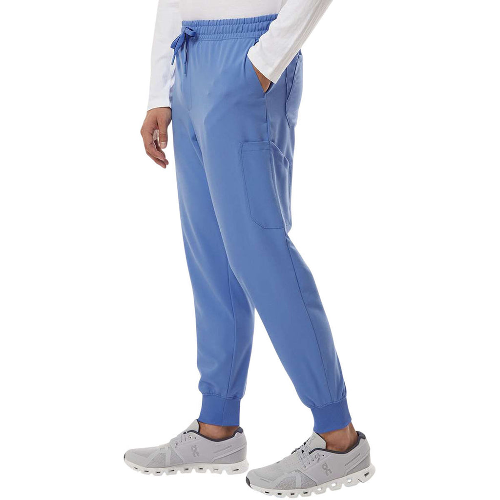 Jaanuu Men's Ceil Blue Osmo 8-Pocket Scrub Jogger