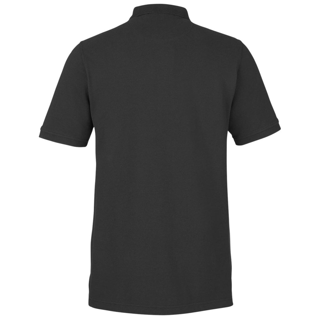 Harriton Men's Black Valiant Cotton Snag Protect Polo