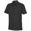 Harriton Men's Black Valiant Cotton Snag Protect Polo