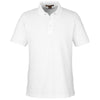 Harriton Men's White Valiant Cotton Snag Protect Polo