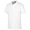 Harriton Men's White Valiant Cotton Snag Protect Polo