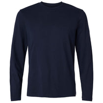 Jaanuu Men's Midnight Navy RegenX Cotton Underscrub Long Sleeve T-Shirt