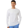 Jaanuu Men's White RegenX Cotton Underscrub Long Sleeve T-Shirt