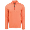 Cutter & Buck Men's College Orange Heather Peshastin Eco Fleece Recycled Half Zip Pullover