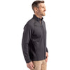 Cutter & Buck Men's Black Heather Peshastin Fleece Recycled Full Zip Jacket