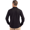 Cutter & Buck Men's Black Advantage Tri-Blend Eco Soft Pique Long Sleeve Knitted Button Down