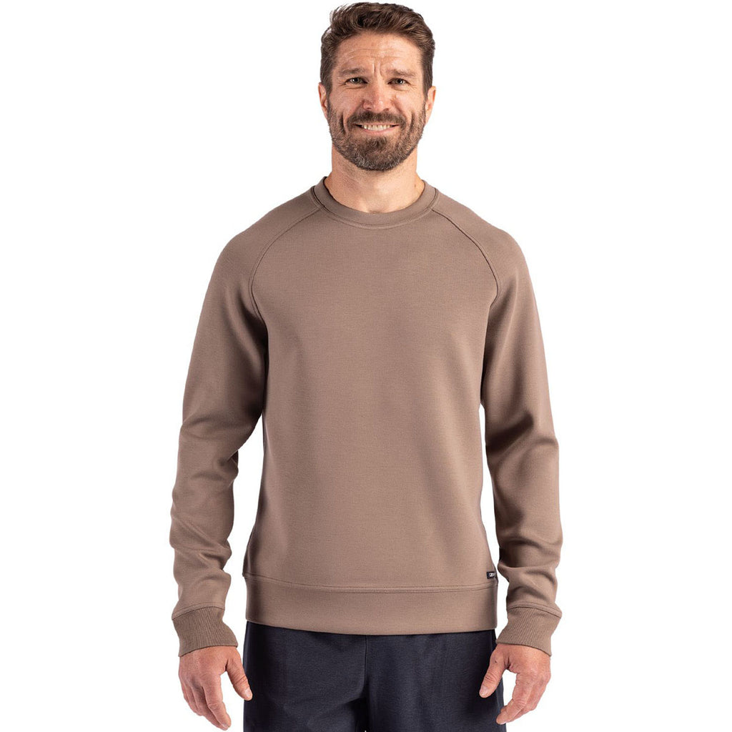 Cutter & Buck Men's Mushroom Roam Recycled Crew Neck Pullover