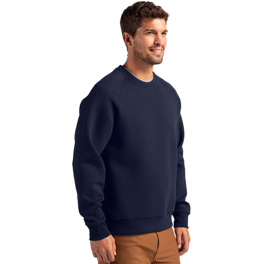 Cutter & Buck Men's Navy Blue Roam Recycled Crew Neck Pullover