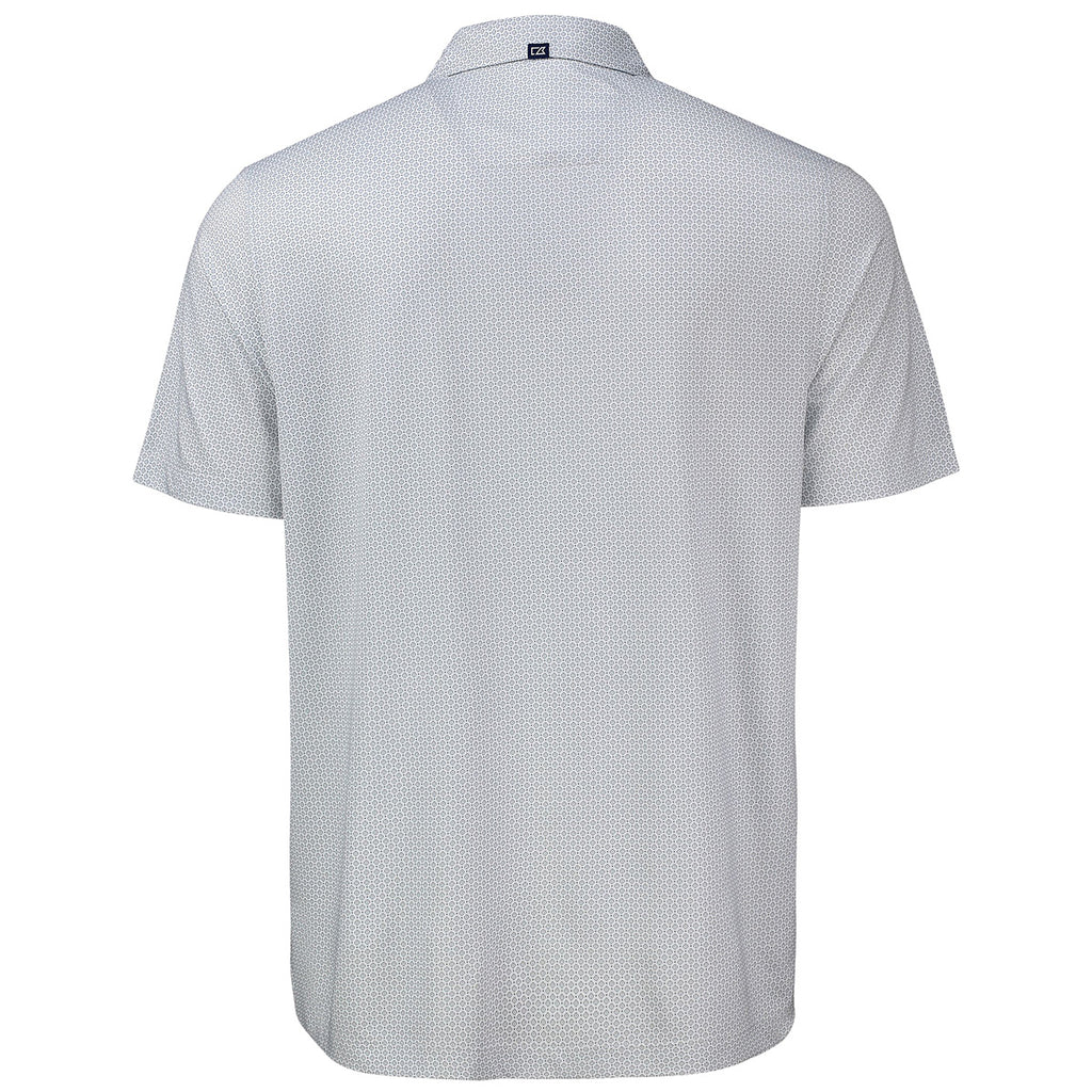 Cutter & Buck Men's Polished Pike Eco Diamond Dot Print Recycled Polo