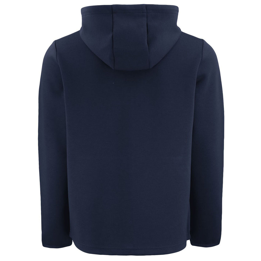 Cutter & Buck Men's Navy Blue Roam Epic Comfort Recycled Full Zip Hooded Jacket