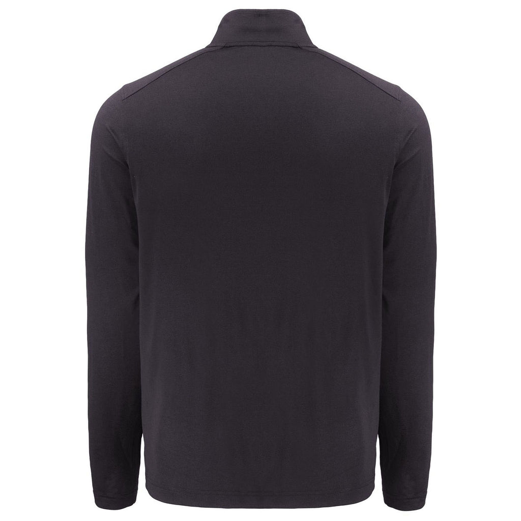 Cutter & Buck Men's Black Coastline Epic Comfort Recycled Quarter Zip