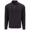 Cutter & Buck Men's Black Coastline Epic Comfort Recycled Quarter Zip