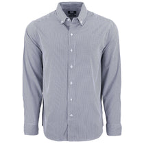 Cutter & Buck Men's Black/White Skyline Epic Confidence Recycled Gingham Long Sleeve Dress Shirt