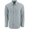 Cutter & Buck Men's Hunter/White Skyline Epic Confidence Recycled Gingham Long Sleeve Dress Shirt