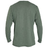 ANETIK Men's Dark Olive Heathered Low Pro Tech Long Sleeve T-Shirt