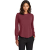 Mercer+Mettle Women's Rosewood Stretch Jersey Long Sleeve Blouson Top