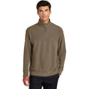 Mercer+Mettle Men's Warm Taupe Linear Texture 1/4-Zip