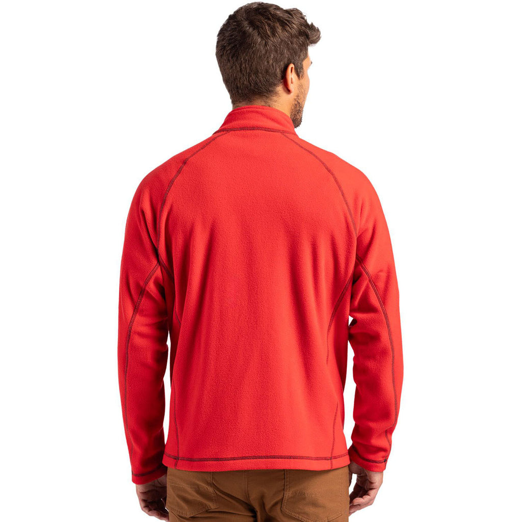 Clique Men's Red Powder Fleece Full Zip Jacket