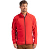 Clique Men's Red Powder Fleece Full Zip Jacket