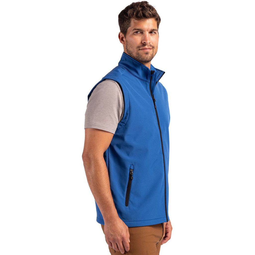 Clique Men's Royal Blue/Black Tempo Stretch Full Zip Softshell Vest