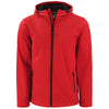 Clique Men's Red/Black Tempo Recycled Stretch Softshell Hooded Jacket