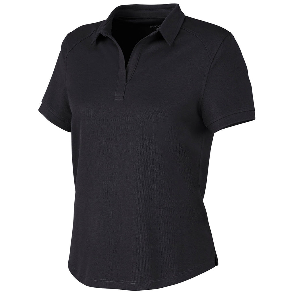 North End Women's Black Express Tech Performance Polo