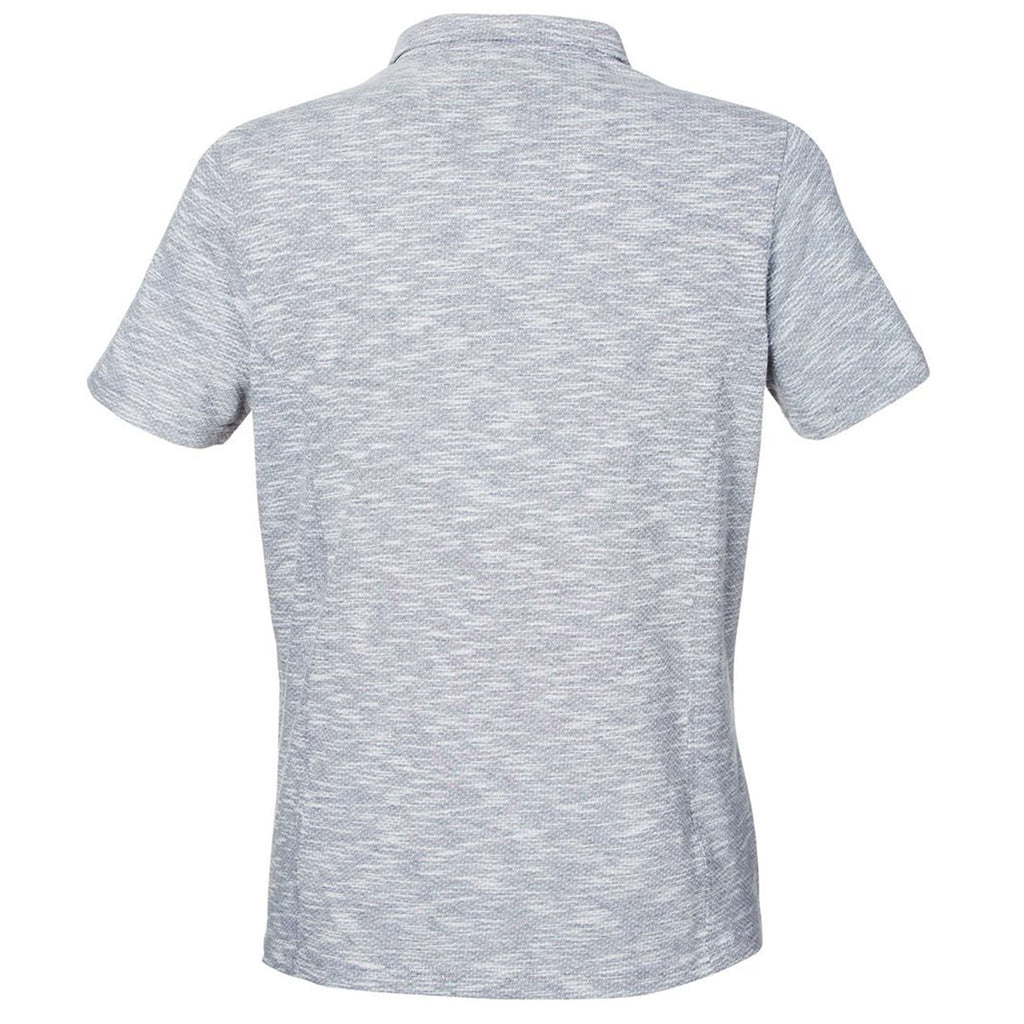 North End Women's Black Heather Eclipse Jacquard Polo