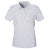 North End Women's Platinum Heather Eclipse Jacquard Polo