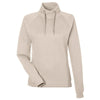 North End Women's Oatmeal Rhythm Waffle Quarter-Zip Pullover