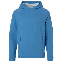 North End Men's Light Nautical Blue Heather Spirit Textured Hooded Pullover