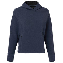 North End Women's Classic Navy Heather Spirit Textured Hooded Pullover