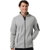 North End Men's Grey/White Jasper Full-Zip Fleece Jacket