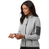 North End Women's Grey/White Jasper Full-Zip Fleece Jacket