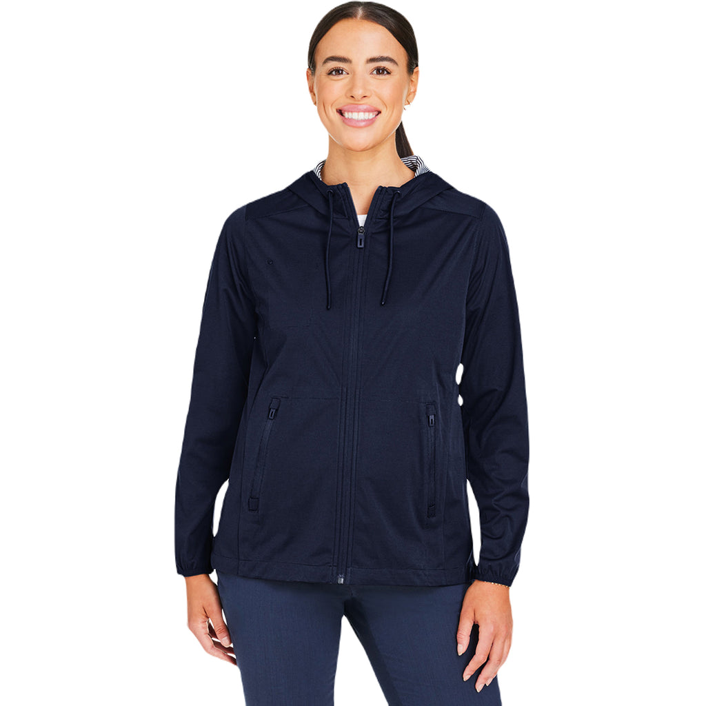 North End Women's Classic Navy Heather Network Lightweight Jacket