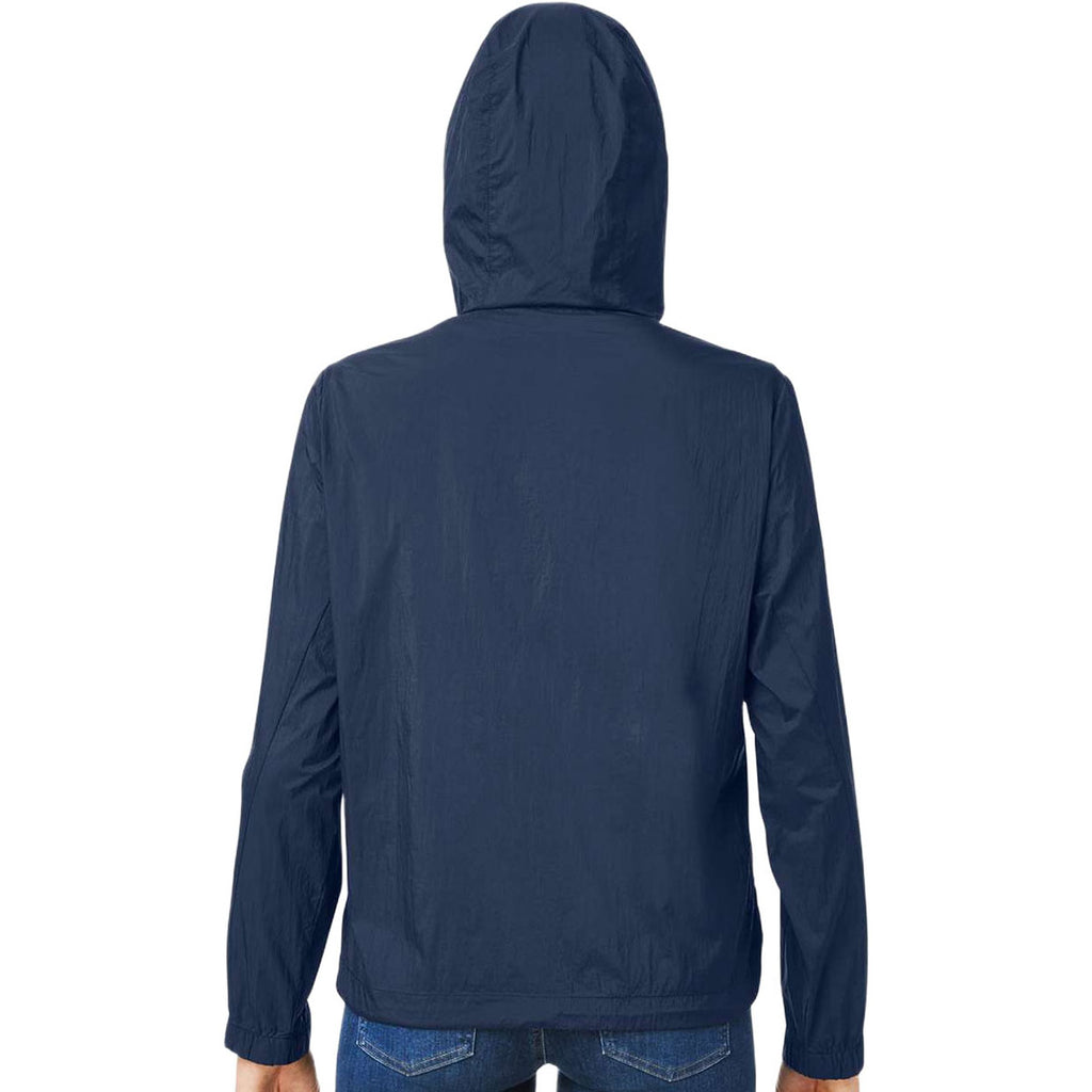 North End Women's Classic Navy/Carbon Aura Lightweight Packable Anorak