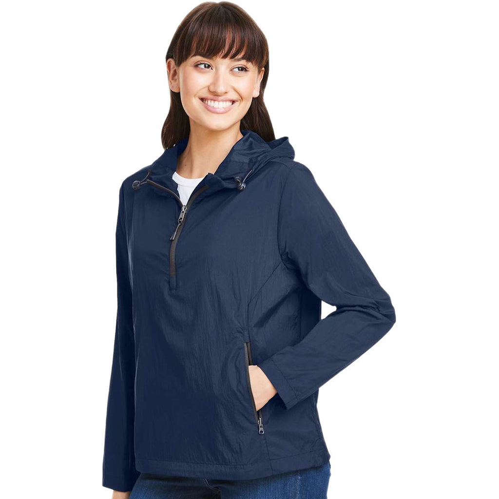 North End Women's Classic Navy/Carbon Aura Lightweight Packable Anorak