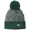 New Era Dark Green/Graphite/White Marled Knit Pom Beanie