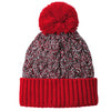 New Era Scarlet/Black/White Marled Knit Pom Beanie