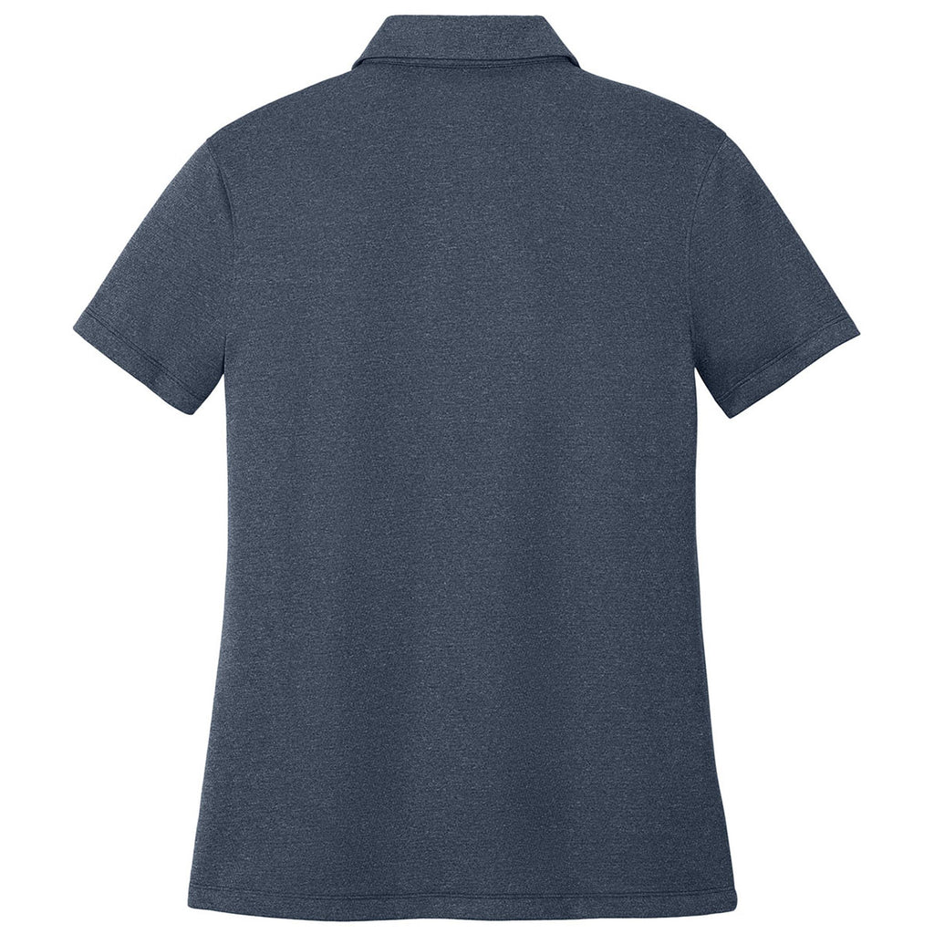 Nike Women's Navy Heather Dri-FIT Smooth Heather Polo