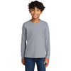 Next Level Youth Heather Gray Cotton Long Sleeve Tee