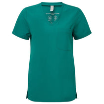 Onna Women's Clean Green Limitless V-Neck Stretch Scrub Top