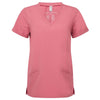 Onna Women's Calm Pink Invisible V-Neck Stretch Scrub Top