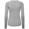 Onna Women's Heather Grey Unstoppable Long Sleeve Fresh Underscrub Base Layer T-Shirt