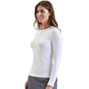 Onna Women's White Unstoppable Long Sleeve Fresh Underscrub Base Layer T-Shirt