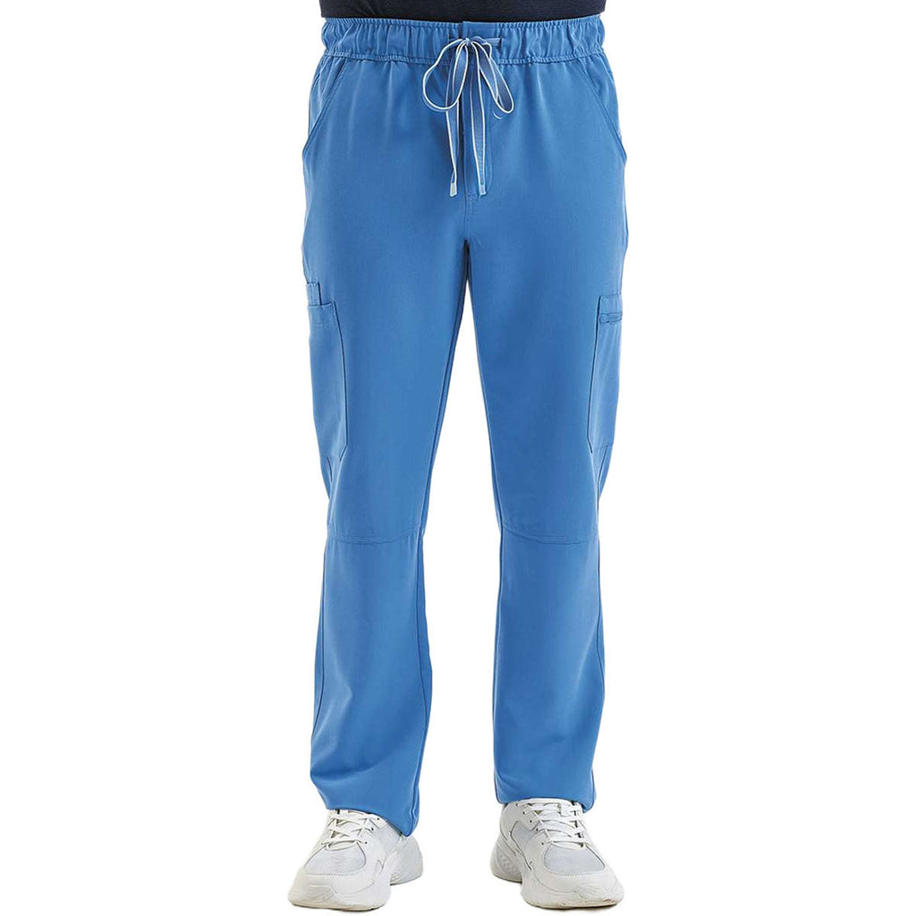 Onna Men's Ceil Blue Relentless Stretch Cargo Scrub Pants