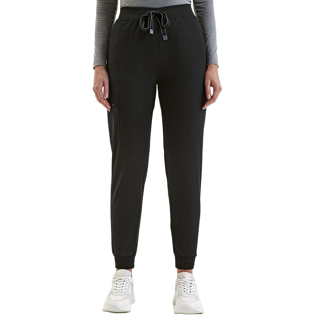 Onna Women's Black Energized Stretch Jogger Scrub Pants