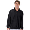 Hanes Unisex Black Beefy Sweats Premium Heavyweight Quarter-Zip Sweatshirt