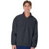 Hanes Unisex Charcoal Heather Beefy Sweats Premium Heavyweight Quarter-Zip Sweatshirt