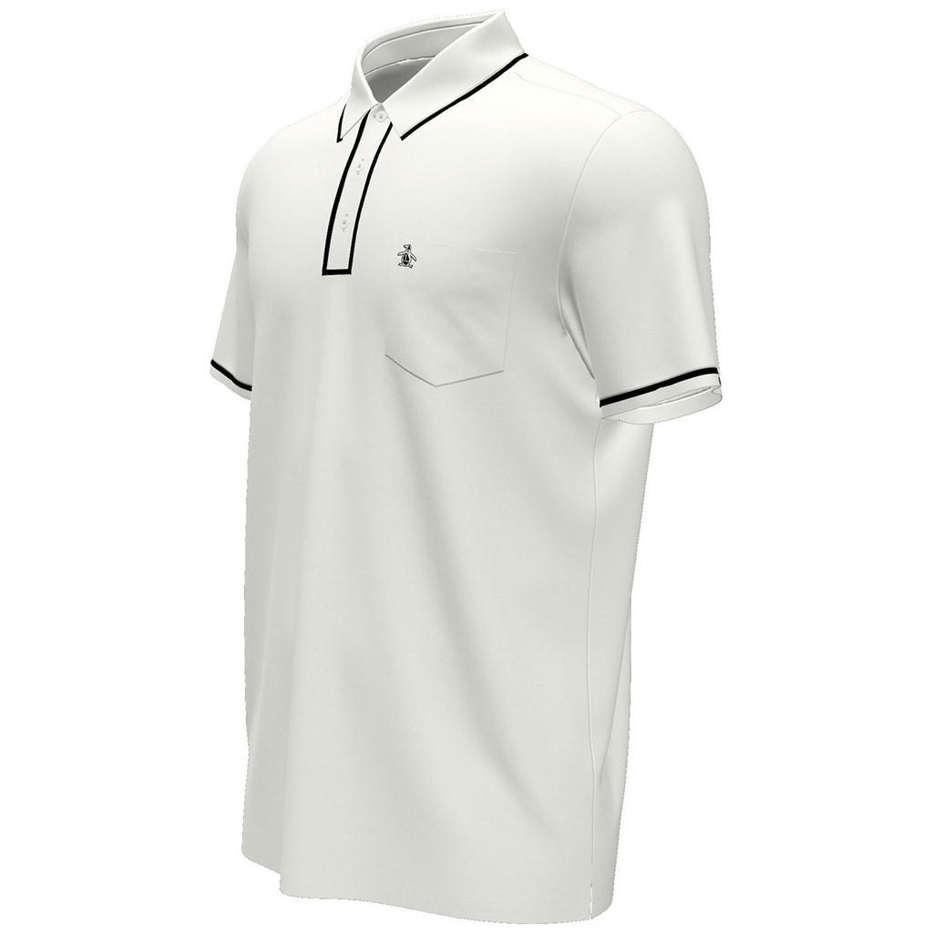 Original Penguin Men's Bright White Technical Earl Polo